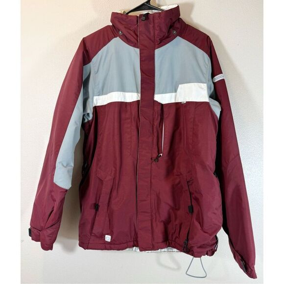 Columbia BaseTRX Convert Snowboard  Ski  Burgundy & Gray Jacket Coat Men's Small - Picture 1 of 16